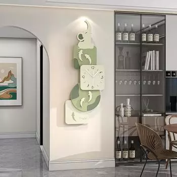 Часы настенные в виде слона в кремовом стиле для гостиной, модные, индивидуальные, креативные, настенные, для дома, для входа, декоративные, настенные ...