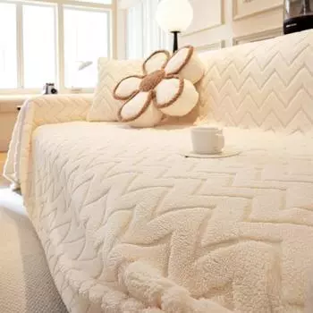 Чехол для дивана в кремовом стиле, высококачественный чехол, удобный хлопковый бархатный чехол для дивана, новая плюшевая ткань для одеяла для дивана 180*130cm