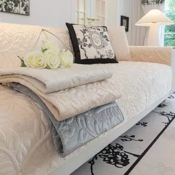 Подушка для дивана в кремовом стиле Four Seasons Universal с нескользящей подушкой для сидения, чехол для дивана в стиле ретро из плюша, зимняя ткань 70*70cm