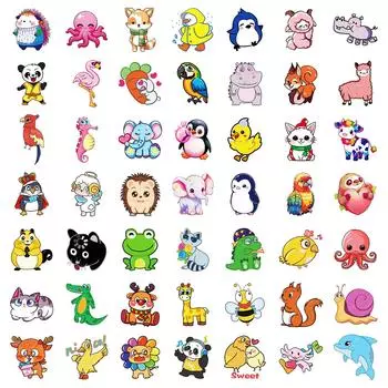 Create 100 Cute Animal Xiaoqing Fresh Air Suitcase Water Cup Notebook Cute Wind Waterproof Sticker