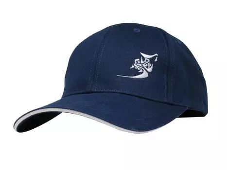 Create a casual and stylish look Japanese style cotton cap with Japanese pattern embroidery Navy (Yatagarasu)