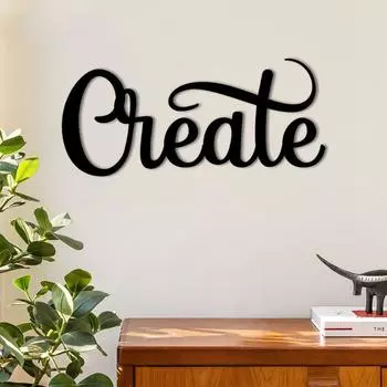 Create Beautiful Home Dcor – Decorative Metal Art Wall Sign, Stylish Accent for Living Room, and Elegant Interior Decoration чёрный