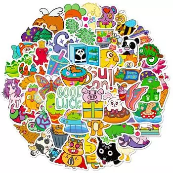 Create Your Own 50 Animal Small Fresh Holiday Cartoon Stickers Ins Small Fresh Fashion Creative Children Stickers