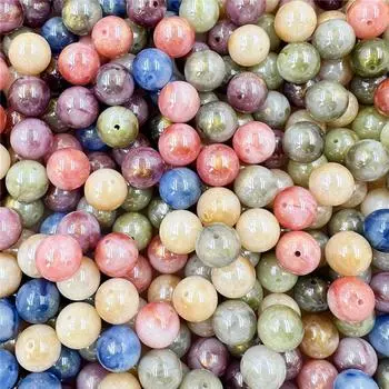 Creative 20pcs 16mm Round Jewelry Glazed Beaded Materials For Bracelet Earring Making Gold Powder DIY Jewelry Accessories Loose Beads Acrylic жёлтый