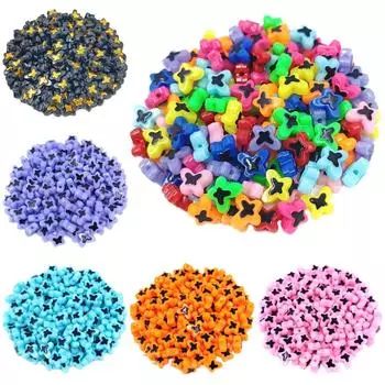 Креативные 30 шт. подвески сливовый цвет акриловые DIY ювелирные аксессуары креативные бусины в виде бабочки цветочные блоки Plum Flower оранжевый