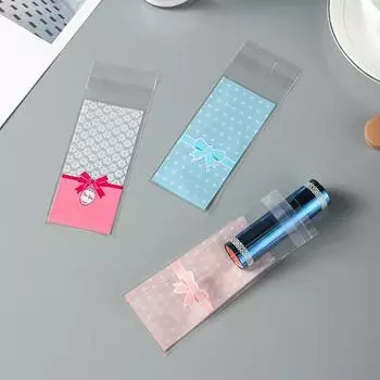 Creative 5*10cm Small Plastic Candy 100pcs/lot Packaging Bag Lipstick Bags Cute Cookie Packaging Bags Self Adhesive Gift 14