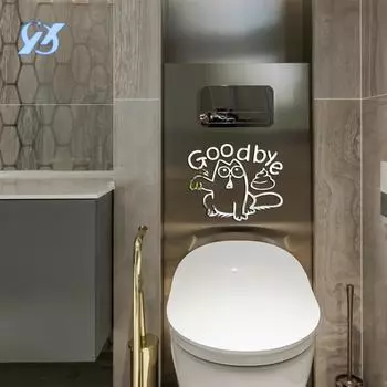 Creative acrylic toilet decorative wall stickers self-adhesive waterproof bathroom toilet personalized stickers