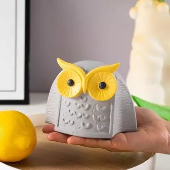 Creative Animal Statue Waterproof Miniature Figurine Sculpture Owl Ornament Flowerpot Owl