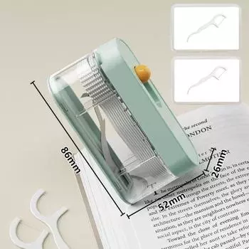 Creative Automatic Pop Dental Floss Box Press-on Dustproof Mini Teeth Stick Case Portable Reusable Floss Stick Organizer Hotel