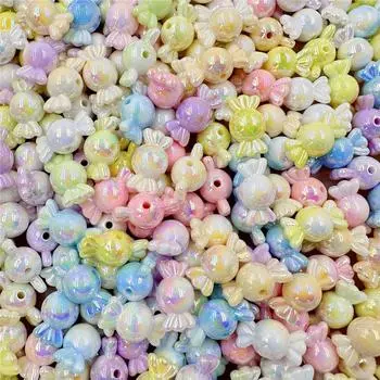 Creative Beaded Materials Candy Shape Plated Color Jewelry DIY Jewelry Accessories 11.2*21.4mm For Bracelet Earring Making Loose Beads Acrylic 20pcs жёлтый