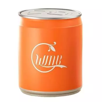 Creative Beverage Can Shape Trash Bin with Press Lid Funny Garbage Bin Container For Home Office Plastic Wastebasket оранжевый