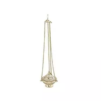 Creative Brands J6736 Ornate Censer, 15-inch Length, Brass