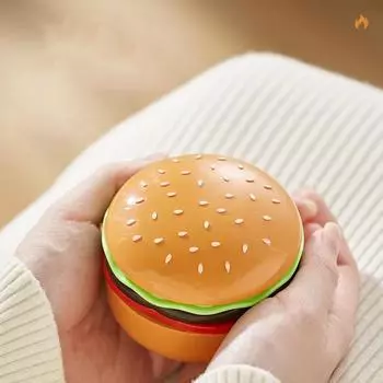 Creative Burger Hand Warmer Gift with Two Levels Constant Temperature USB Charging Instant Heat Winter Portable Mini Hand Warmer оранжевый