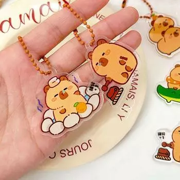 Creative Capybara Bag Hanging Kapibara Capibara Pendant Lovely Capybara Keychain Kids B