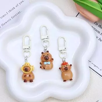 Creative Capybara Keychain Cartoon Animal Car Key Accessories Doll Pendant Keyrings Bag Pendant style 5