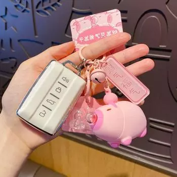 Creative Capybara Keychain Cartoon Car Key Ring Delicate Kapibara Pendant Keyring Female 1 Pc
