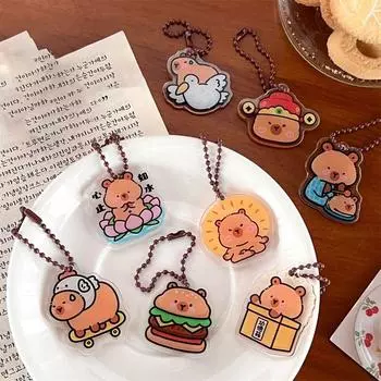 Creative Capybara Keychain Cute Car Keys Chain Children s Gift Pendant Key Chain Student Style 4