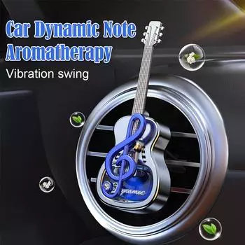 Creative Car Aromatherapy Glass Bottle Can Be Filled With Fragrance Plating Guitar Shape Air Vent Aromatherapy Decorations
