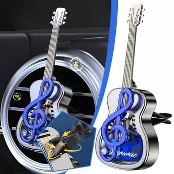 Creative Car Aromatherapy Glass Bottle Can Be Filled Shape With Air Vent Guitar Plating Decorations Fragrance Aromatherapy C5W9