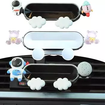 Creative Cartoon Car Air Outlet Clip Astronaut Design Cute Phone Car Bracket Phone Mobile Navigation Bracket Fixed Support M3C0