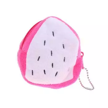 Креативный мультяшный фрукт мягкий плюшевый трехмерный кошелек для монет на молнии сумка для хранения школьная сумка подвесные детские праздничные подарки as the picture