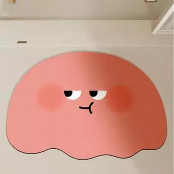 Креативный мультяшный забавный коврик специальной формы из диатомовой грязи, впитывающий нескользящий коврик для ванной, устойчивый к грязи, быстросохнущий коврик для двери ванной комнаты 40 * 60cm