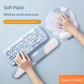 Creative Cartoon Mouse Pad Wristband Silicone Keyboard Support Cute Girl Office Secondary Element Anti-Tenosynotis Palm Pillow