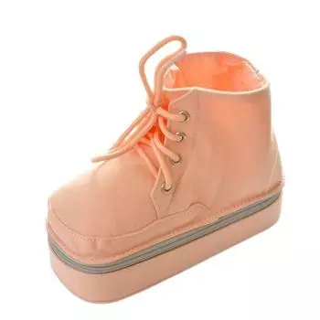 Creative Cartoon Pen Bag Shoe Shape Desktop Storage Bag Convenient Canvas Pen Case Office