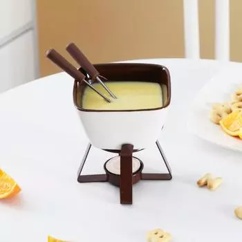 Creative Ceramic Cheese Cheese Melting Mug Chocolate Ice Cream Hot Pot Bowl Household Tableware Desktop Decoration Accessories