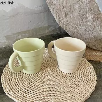 Creative Ceramic Mug Coffee Cups Large Capacity Water Cups Milk Tea Cup Afternoon Tea Cup Milk Mugs Coffee Mug Tea Mugs Teacup 401-500ml белый