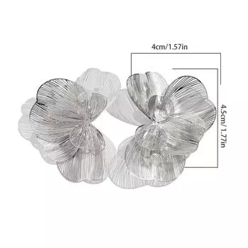 Creative Chic Petal Flower Stud Earrings for Women Wed Bridal Piercing Earring Daily Jewelry Gifts