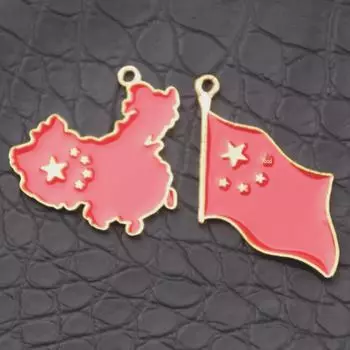 Creative China Map Flag Keychain - Patriotic Gift for National and New Year s Day