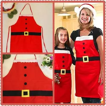 Creative Christmas Apron Red Christmas Family Partyu Dress Up Supplies Ladies Sexy Clothes Apron