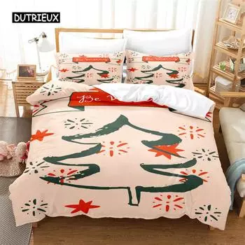 Creative Christmas Bedding Set Duvet Cover Set 3d Bedding Digital Printing Bed Linen Queen Size Bedding Set Fashion Design EU single(135x200cm)
