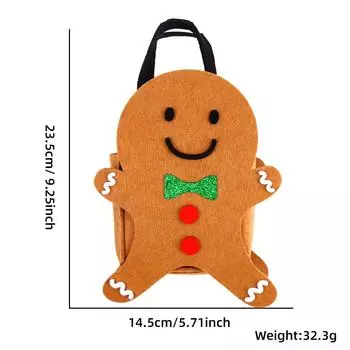 Creative Christmas Felt Handbags Featuring Cute Snowman And Gift Box Designs Perfect For Giving Holiday Gingerbread