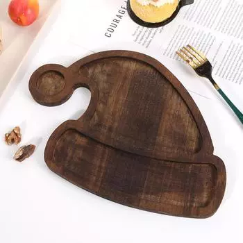 Creative Christmas Tree Shape Wooden Serving Tray For Candy Snacks Nuts Dry Fruits Breakfast Dessert Wedding Party Home Decor A