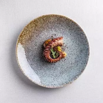 Creative Circular Ceramic Plates Light Luxury Hotel Restaurant Salad Steak Plate Delicious Dishes Home Fruits Dessert Plate