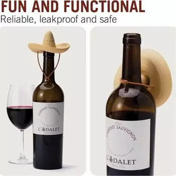 Creative Cowboy Hat Bottle Stopper Silicone Wine Bottle Plug Cap Fresh-keeping Sealer Cork Lid Party Bar Accessories кофейный