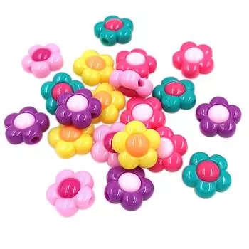 Creative Creative Pendant 10pcs Acrylic Flower Loose Beads Fashion for Bracelet Necklace Making Jewelry Accessories Solid Color розы красного