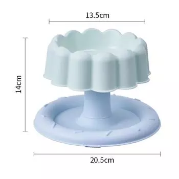 Creative Cute Cake Stainless Steel Dog Cat Bowl Non-Slip Elevated Anti-Spill Neck Guard Pet Feeder Drinking Feeder Pet Supplies A4