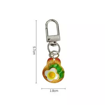 Creative Cute Cartoon Rabbit Toast Keychain Pendant Funny Doll Keyring Exquisite Backpack Decoration Accessories Gifts
