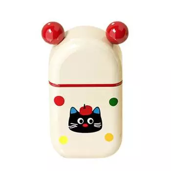 Creative Cute Cat Soap Box Self Draining Cartoon Travel Soap Dish with Drain Tray Portable Soap Container Bathroom Accessories