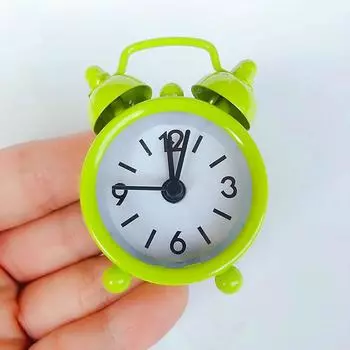 Creative Cute Mini Metal Small Alarm Clock Electronic Small Alarm Clock Multicolor Electronic Small Alarm Table Morning Clock зелёный