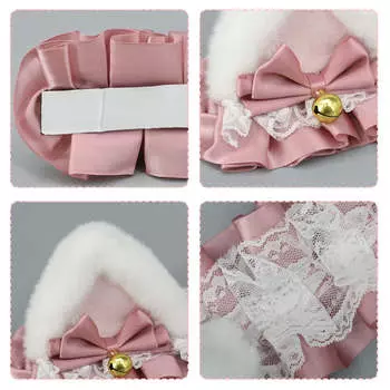 Creative Cute Plush Ears Decorate Motorcycle Helmet 1PC Motocross Helmet Decor Sticker Accessories Cosplayer Styling