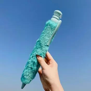 Креативная милая плюшевая ручка розового цвета, уменьшающая давление нажатия, гигантская шариковая ручка для обучения розовый