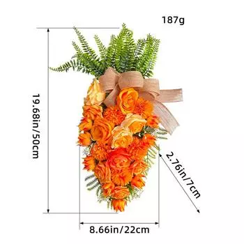 Creative Easter Carrot Hanging Tree Easter Wreath Outdoor Garden Simulation Wreath K1-15 carrot upside down tree
