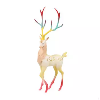 Creative Elk Sculpture Reindeer Figurine Tabletop Decor for Living Room Cabinet Sitting Deer