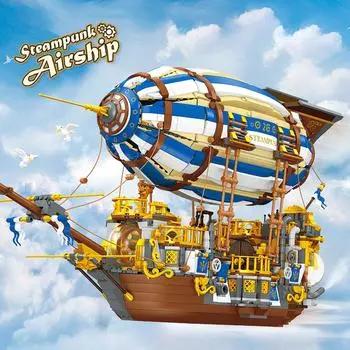 Creative Expert Steampunk Airship Moc Building Block Модель игрушки Подарки на день рождения Рождество 3272 шт. 03166