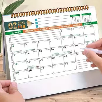 Creative Fancy Desk Calendar - All-in-One Annual Calendar, Notebook & Planner for Organized Year-round Scheduling A