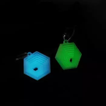 Creative Fingertip Hexagon Toys Fractal Geometric Fidget Toy Novelty 3D Printed Keychain Fun Gifts Style 1